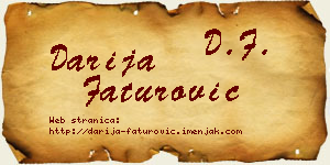 Darija Faturović vizit kartica